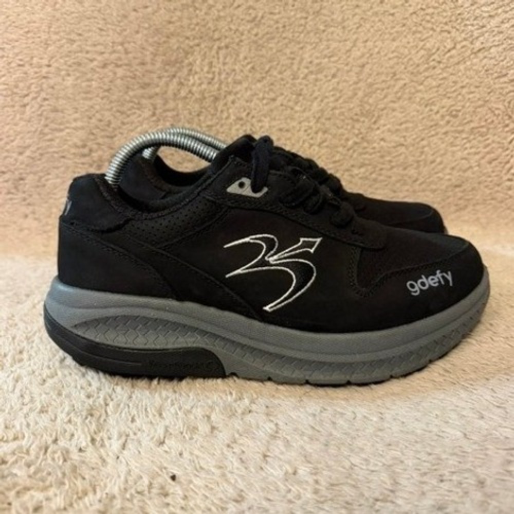Gdefy Gravity Defyer Orion‎ Walking Sneakers Mens 8 Black TB9023MLG-W Leather
